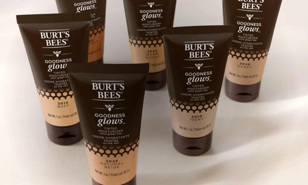 Image showing all six shades of the Burt's Bees tinted moisturiser