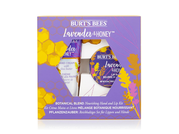 Burt's Bees Nourishing Hands and Lips Kit with Lavender and Honey Lip Balm and Hand Cream