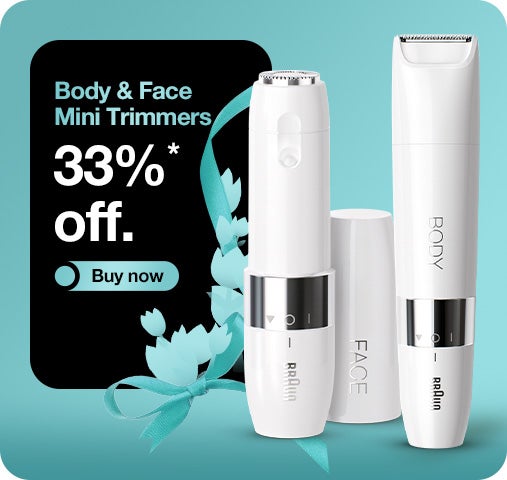 body and fame mini trimmers - over 30% * off for mother's day - buy now - Face Mini Trimmer FS1000, Body Mini Trimmer BS1000