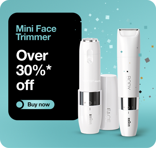 body and face mini trimmers - over 30% * off for mother's day - buy now - Face Mini Trimmer FS1000, Body Mini Trimmer BS1000