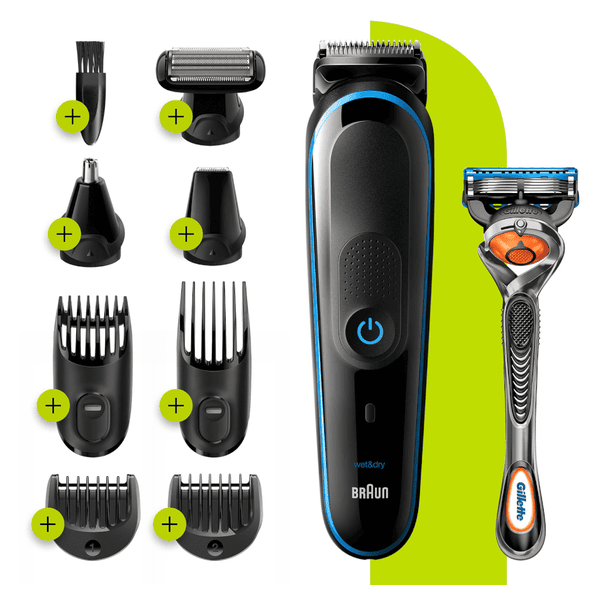 Braun 7-in-1 Styling Kit with 5 attachments and Gillette Razor