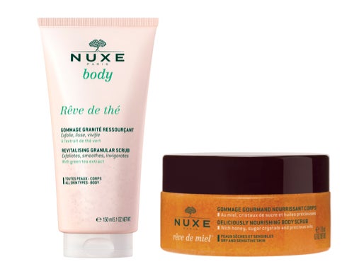 NUXE body Scrubs cleanse skin with no drying effect, leaving it feeling comfortable and infinitely soft.