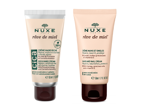 NUXE hand creams nourish, soothe and repair dry and damaged areas of skin.