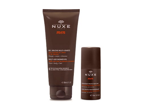 NUXE Men ofrece una línea de tratamientos multi-funciones para hombre con extractos activos de árboles.