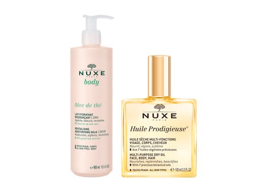 Les soins hydratants corps Nuxe hydratent, réparent et apaisent toutes les peaux.