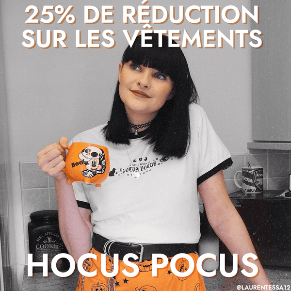Obtenez 25% de réduction sur les vêtements Hocus Pocus !