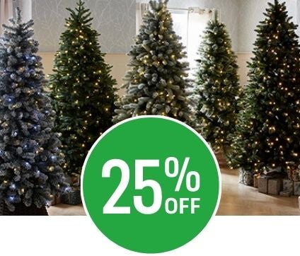 25% off Artificial Christmas Trees