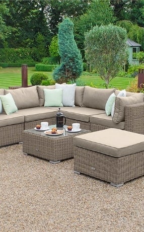 rattan garden set homebase