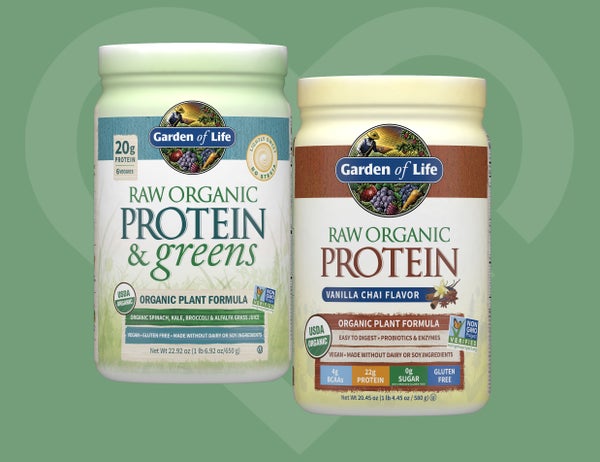 Garden of Life Raw Organic Protein & Greens and Raw Organic Protein Vanilla Chai Flavour