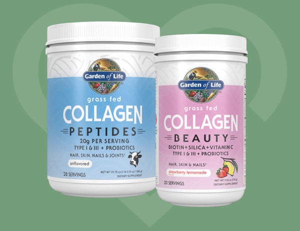 Garden of Life Grass Fed Collagen Peptides and Collagen Beauty Powder