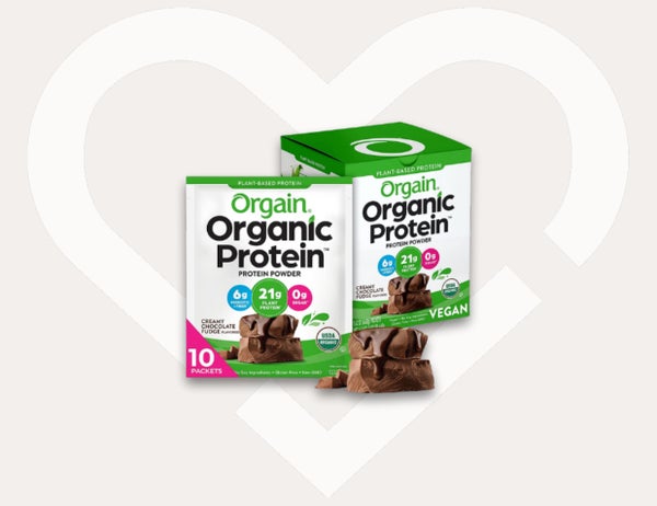 Orgain Organic Protein powder sachets with chocolate flavour