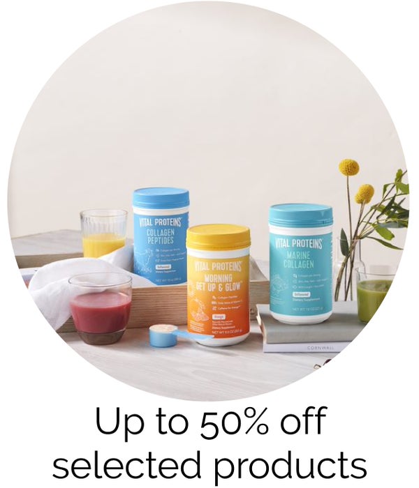 up to 50% off selected products