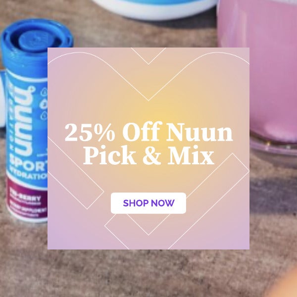 25% off Nuun Hydration tablets when you buy 8 tubes. Pick and Mix on all flavours