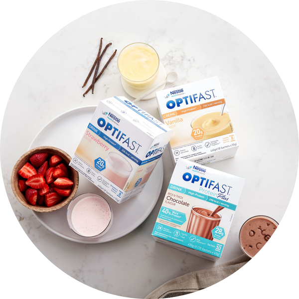 Optifast weight loss shakes and puddings in various flavours