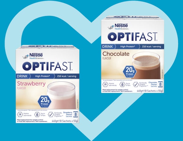 OPTIFAST Meal Replacement Shakes with Strawberry and Chocolate Flavours