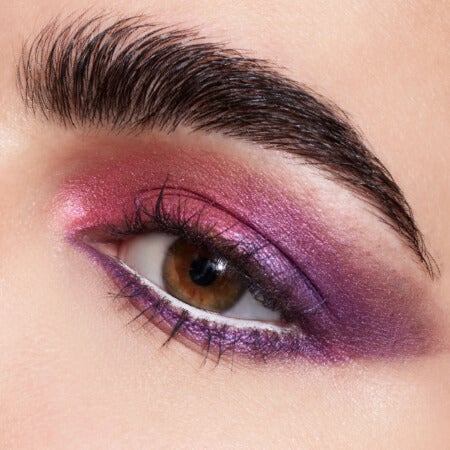 Eye with fierce purple eyeshadow