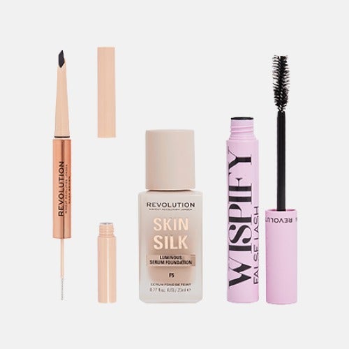 Get The Look Set: includes Skin Silk Serum Foundation, Wispify Mascara and Fluffy Brow Duo