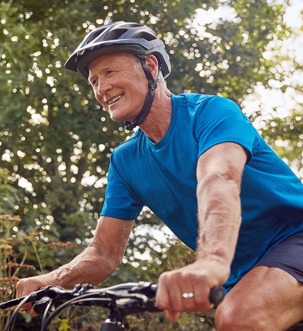 Image of a man on a bike