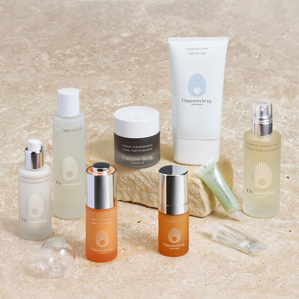 Selection of Omorovicza products promoting leaving verified reviews