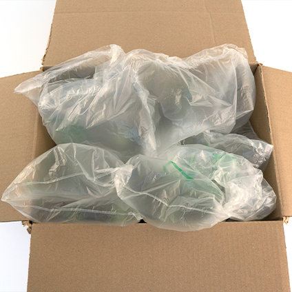inflatable plastic cushions to protect products from being damaged whilst being delivered