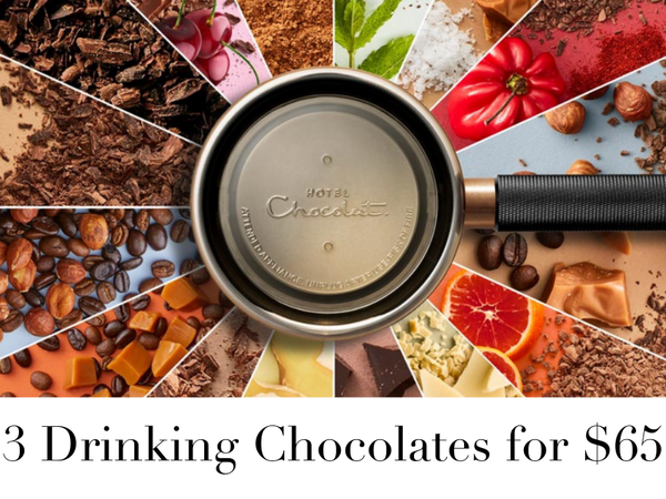 3 drinking chocolates & lattes for $65