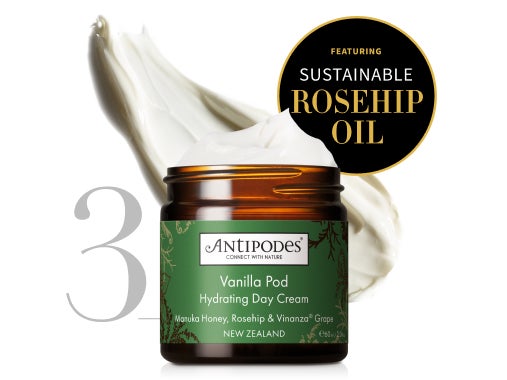 Featuring sustainable rosehip oil