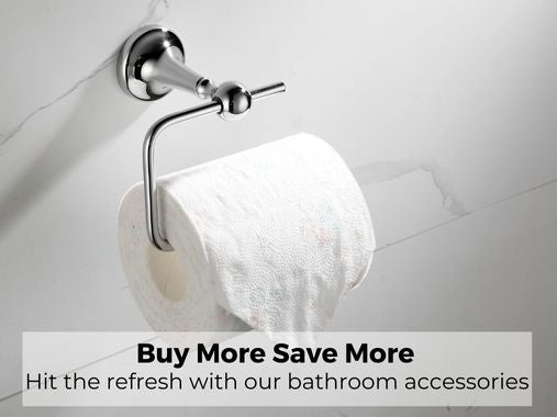 Buy more save more with 10% off Bathroom Accessories when you spend £100 or 20% off Bathroom Accessories when you spend £500.