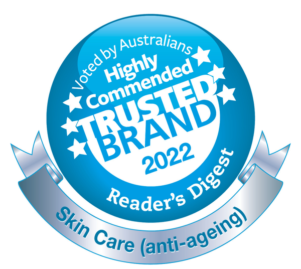 Voted by Australians, Highly Commended Trusted Brand 2022 for anti-ageing skin care