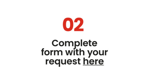 Complete form with your request here. Opens a PDF document in a new window.