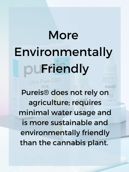 More environmentally friendly, pureis does not rely on agriculture and requires minimal water usage and is more sustainable and environmentally friendly.