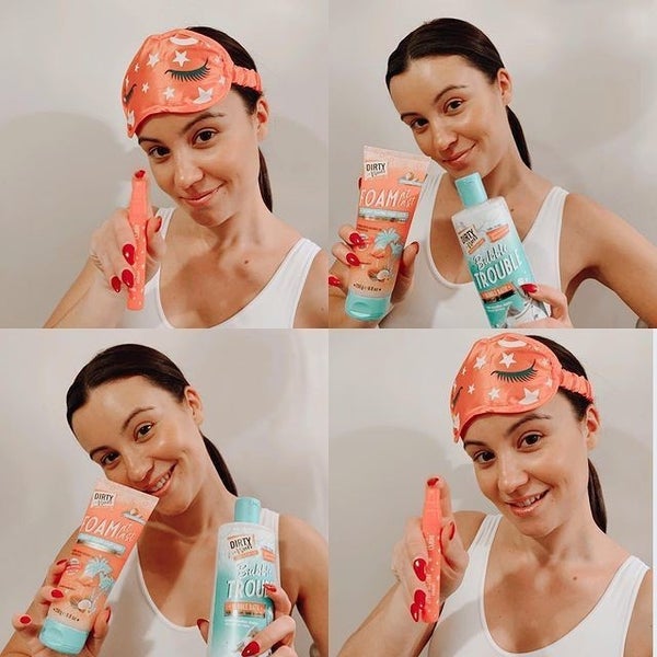 women holding foam at last product and the bubble trouble product Visit Our Instagram