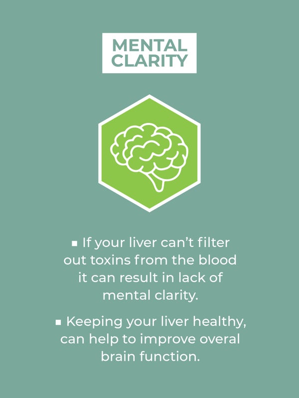 Mental Clarity. If your Liver cant filter out toxins from the blood . it can result in lack of mental clarity. Keeping your liver healthy , can help to improve overall brain function.