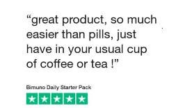 great product, so much easier than the pills, just have it in your usual cup of coffee or tea ! Bimuno Daily Starter Pack