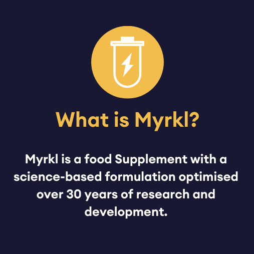 what is myrkl? myrkl is a food supplement with a science-based formulation optimised over 30 years of research and development