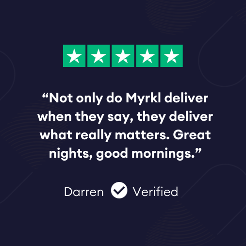 not only do myrkl deliver when they say,  they delivery what really matters. Great nights, good mornings.