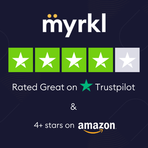 Myrkl. rated great on trustpilot & 4+ stars on Amazon