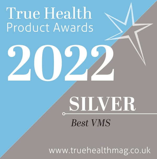 True health product wards 2022. silver. Best VMS.www.truehealthmag.co.uk