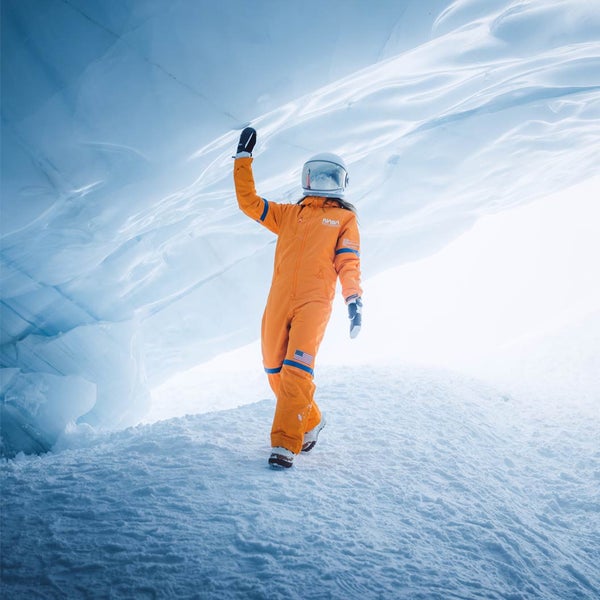 Visit Oneskee Instagram. Men's Orange Nasa Original Pro X Snow Suit.