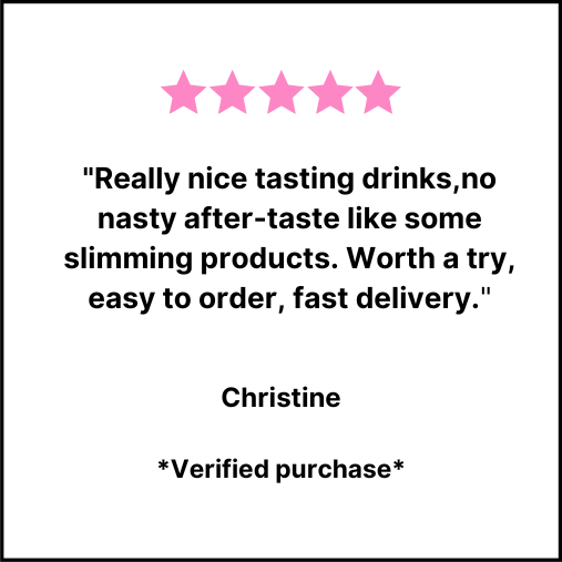 Really nice tasting drinks, no nasty after taste like some slimming products. worth a try, easy to order, fast delivery! Christine. verified purchase.