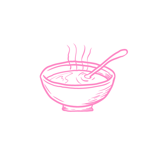 Pink icon of soup