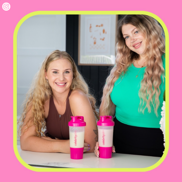 Two women with Celebrity Slim Shakes