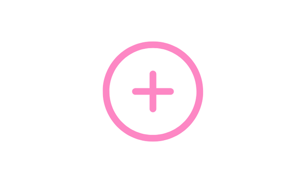 Pink icon of a plus sign