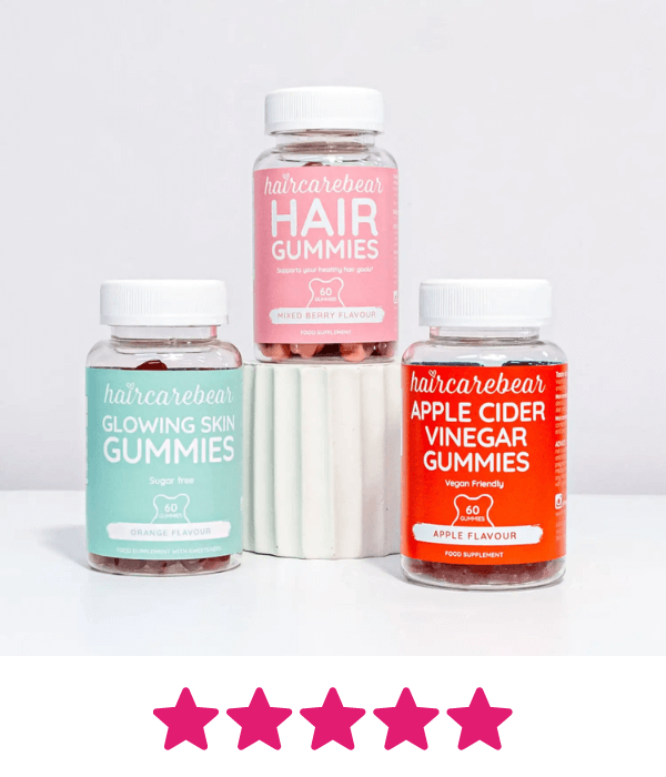 Iconic trio bundle. Hair Gummies. Apple Cider Vinegar Gummies and Glowing Skin gummies