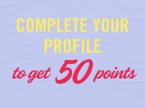 Complete your profile to get 50 points. Click here to log into your account to complete your profile.