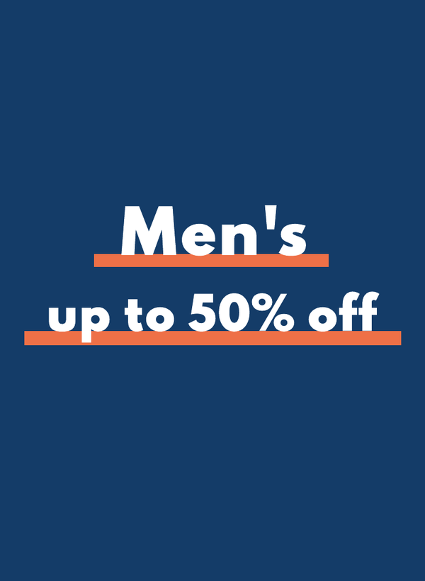 Men's up to 50% off