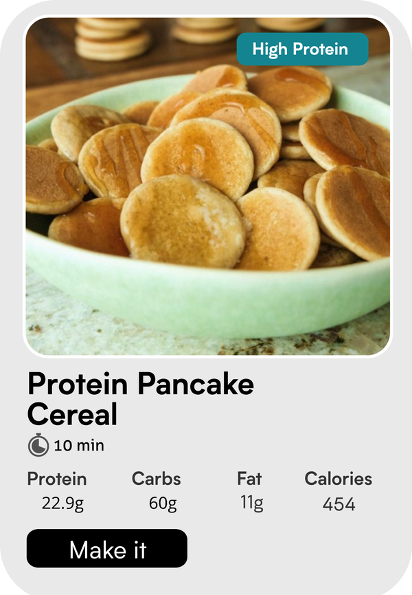 Protein pancake cereal