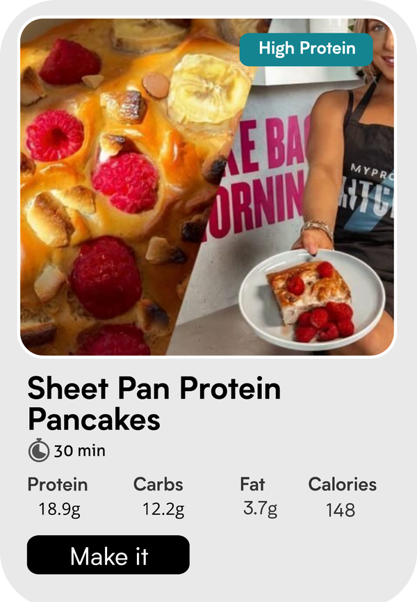 Sheet pan protein pancakes