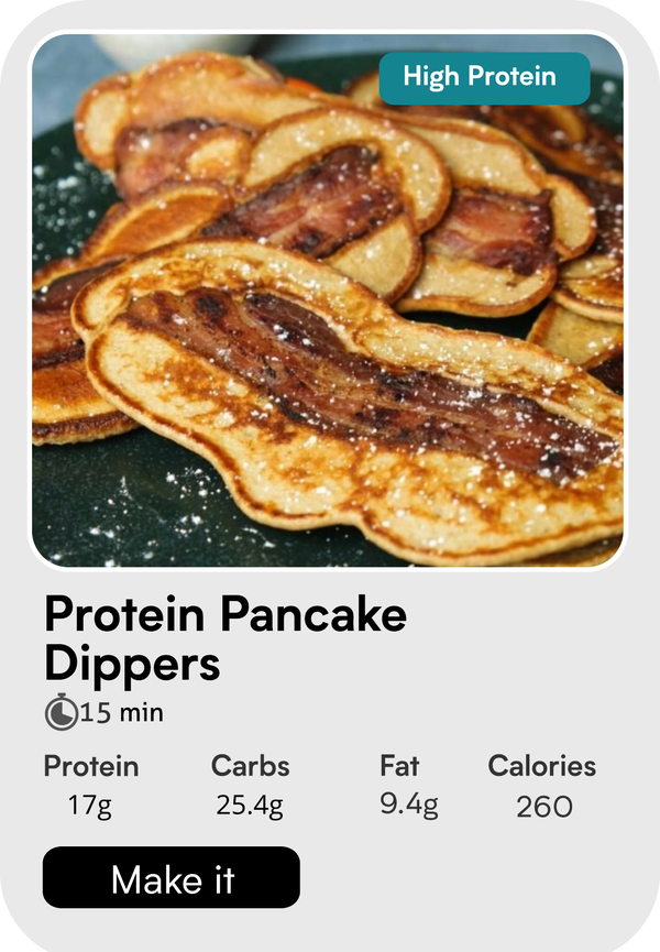 Protein pancake dippers