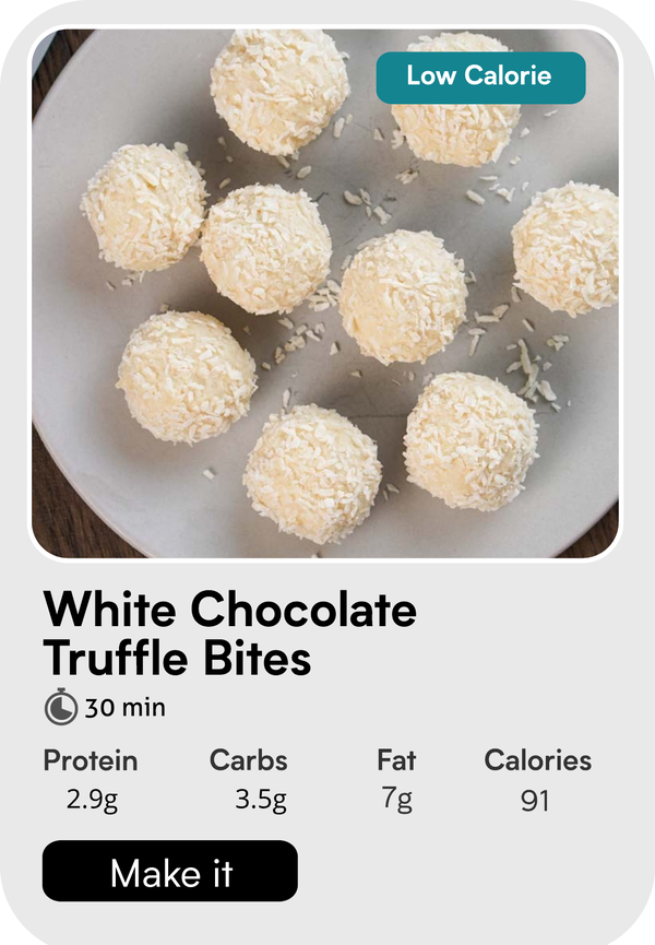 white chocolate truffle bites