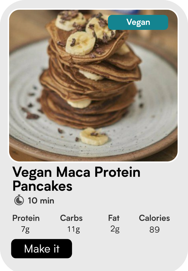 vegan maca protein pancakes